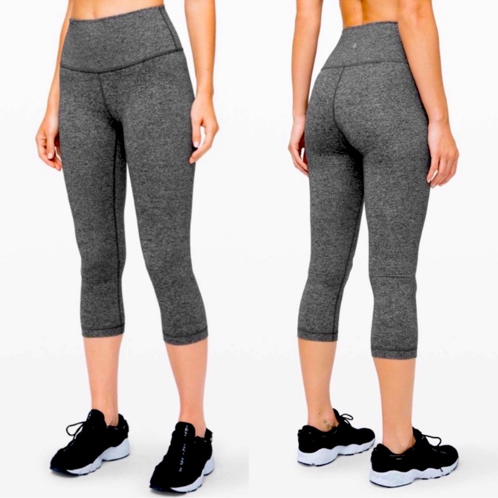 Lululemon Wunder Under Crop (Hi-Rise) *Luxtreme 21"
Heathered Black